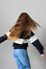 Load image into Gallery viewer, Navy Blue Kids Quarter Zip Jumper