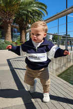 Load image into Gallery viewer, Navy Blue Kids Quarter Zip Jumper
