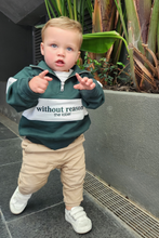 Load image into Gallery viewer, Forest Green Kids Quarter Zip Jumper