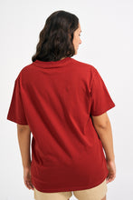 Load image into Gallery viewer, Cherry Red Slim Fit College Tee