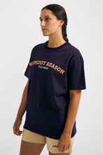 Load image into Gallery viewer, Navy Blue Slim Fit College Tee