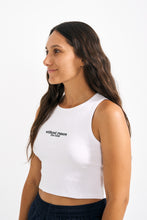 Load image into Gallery viewer, White Racerback Original Cropped Tank Top