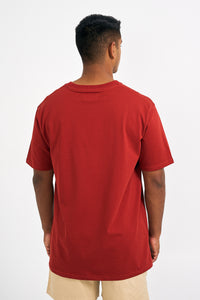 Cherry Red Slim Fit College Tee